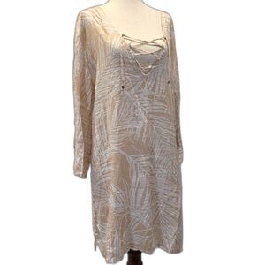 Portocruz Sandy Tie Front Coverup New with Tags Size X-Large